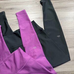 (S) Alo Yoga High-Waist Airlift Leggings Ultra Violet/Anthracite